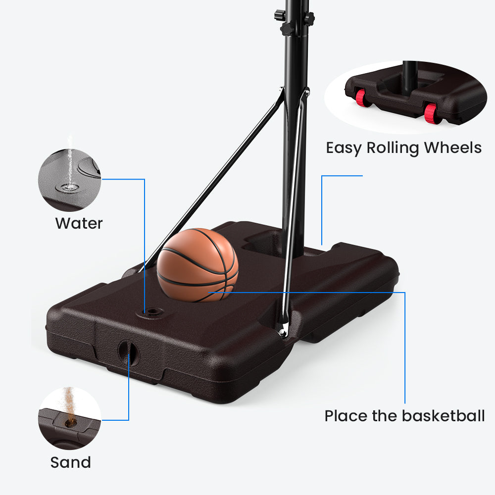 Portable basketball hoop base