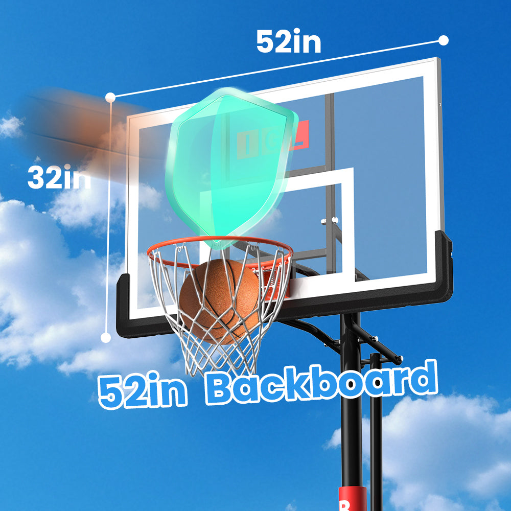 Basketball hoop on court