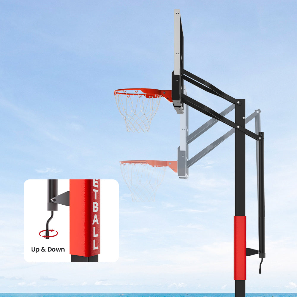 Basketball hoop with net
