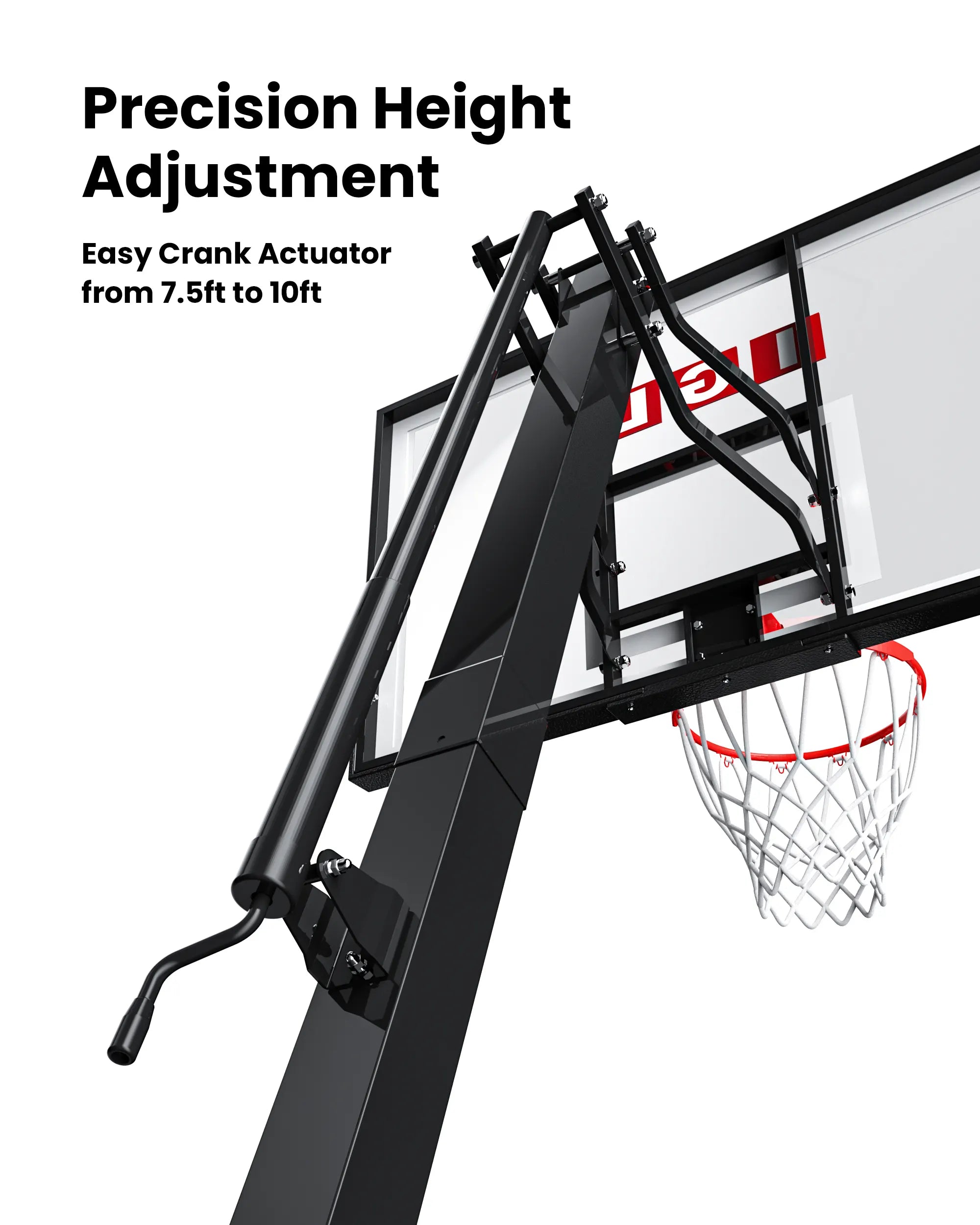 Titan Flex 54" Portable Basketball Hoop with Backboard