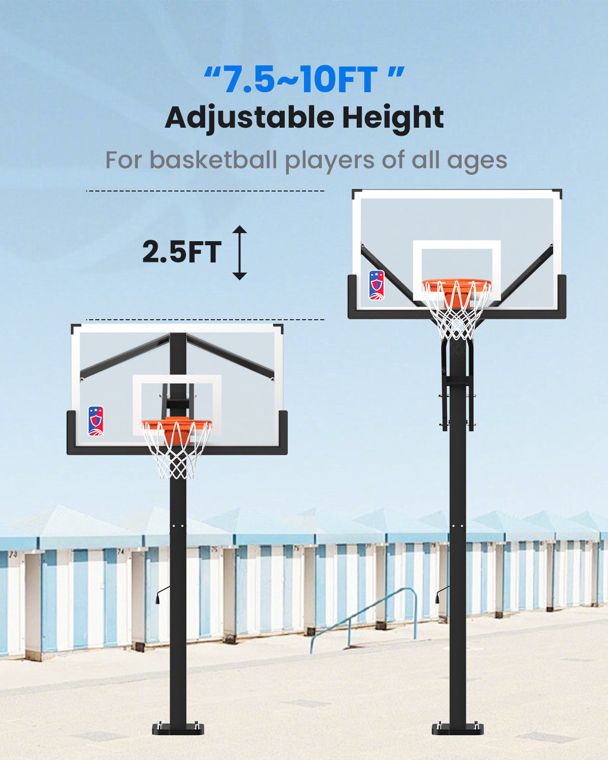 IGL Titan Elite In-Ground Basketball Hoop with Square Tube