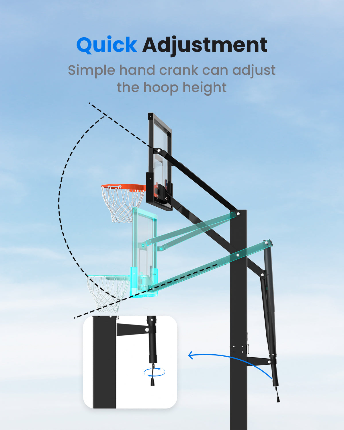IGL Titan Elite In-Ground Basketball Hoop with Square Tube