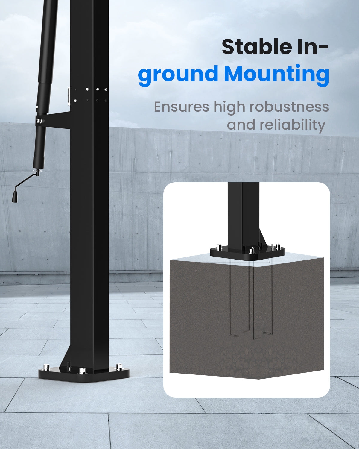 IGL Titan Elite In-Ground Basketball Hoop with Square Tube