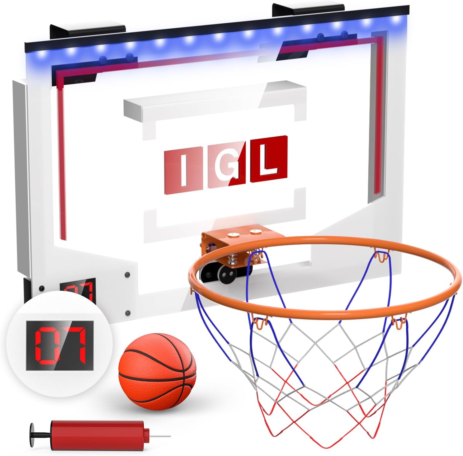 IGL Wallrrior Mini Wall Mount Basketball Hoop with Scoreboard