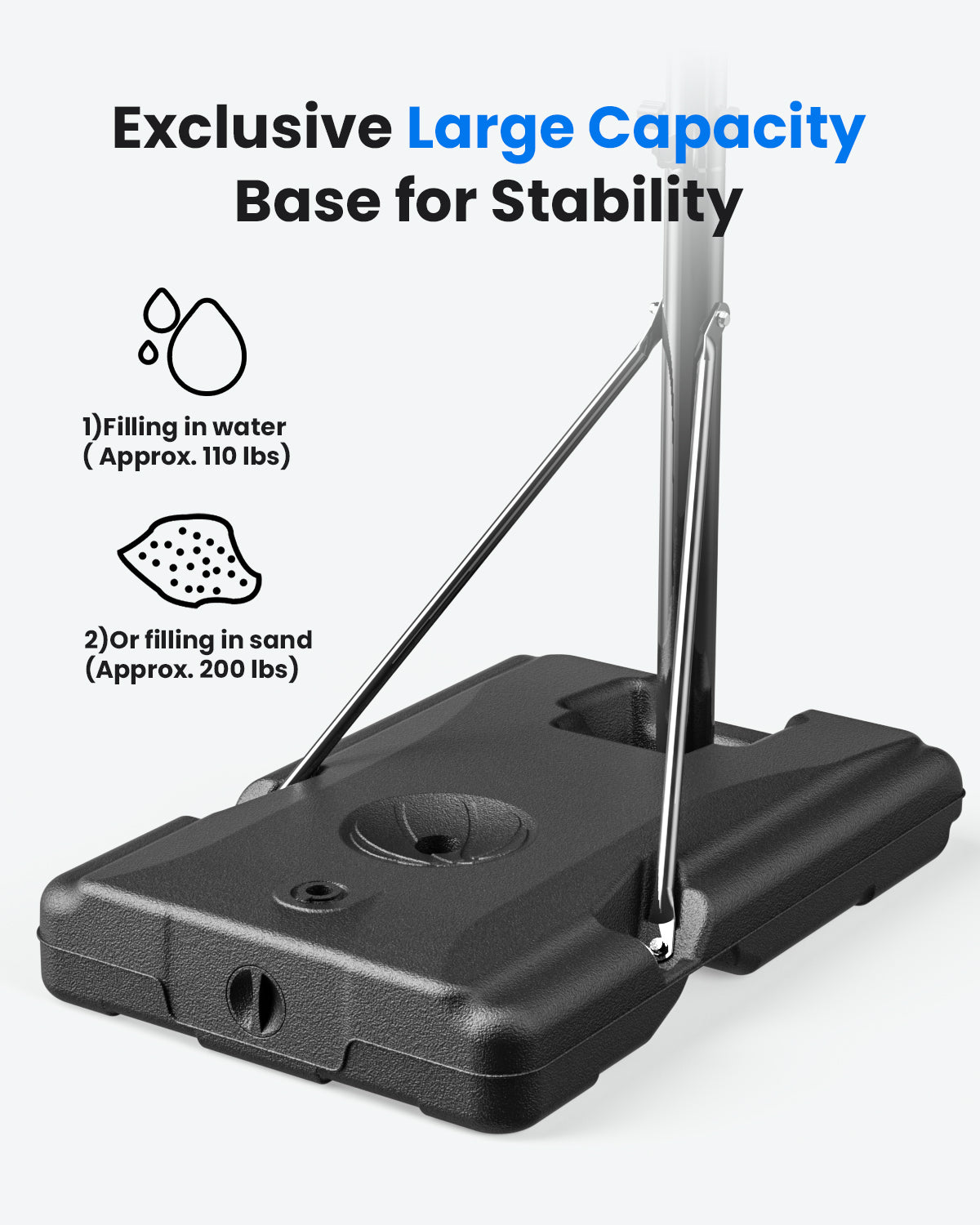 IGL Flex Lite Play Portable Basketball Hoop Adjustable 44"