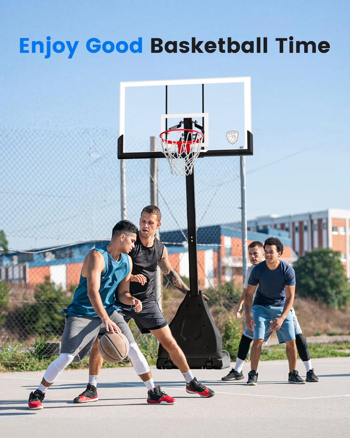 IGL Titan Flex Portable Basketball Hoop with Backboard
