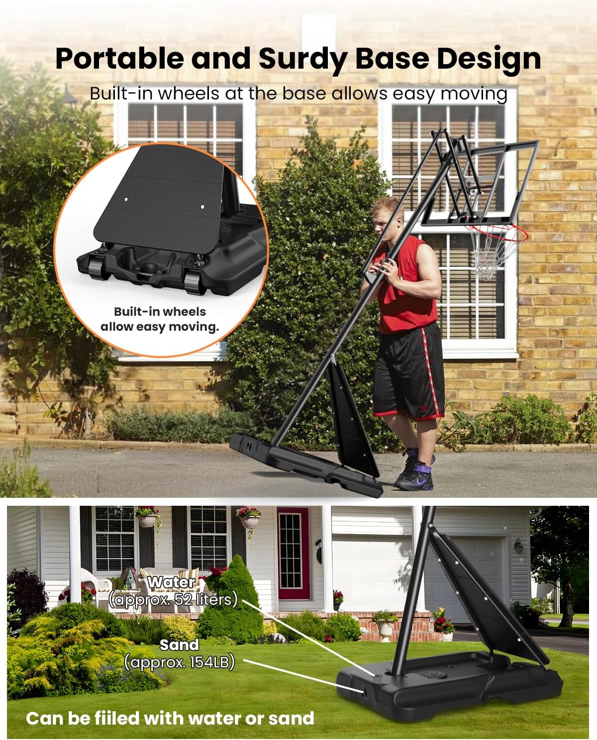 IGL FLEX 44 Portable Basketball Hoop