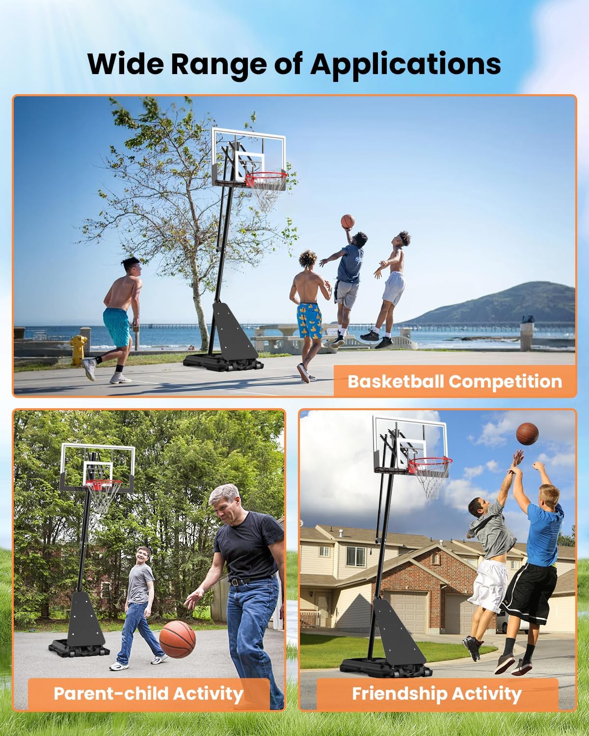 IGL FLEX 44 Portable Basketball Hoop