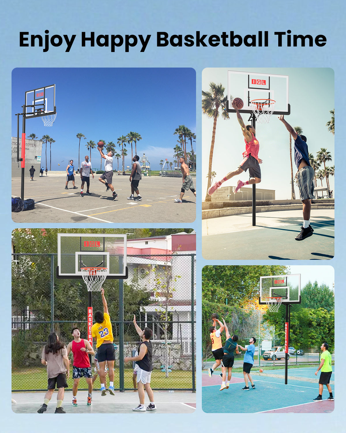 IGL Titan Pro In-Ground Basketball Hoop with Rod Tube 52"