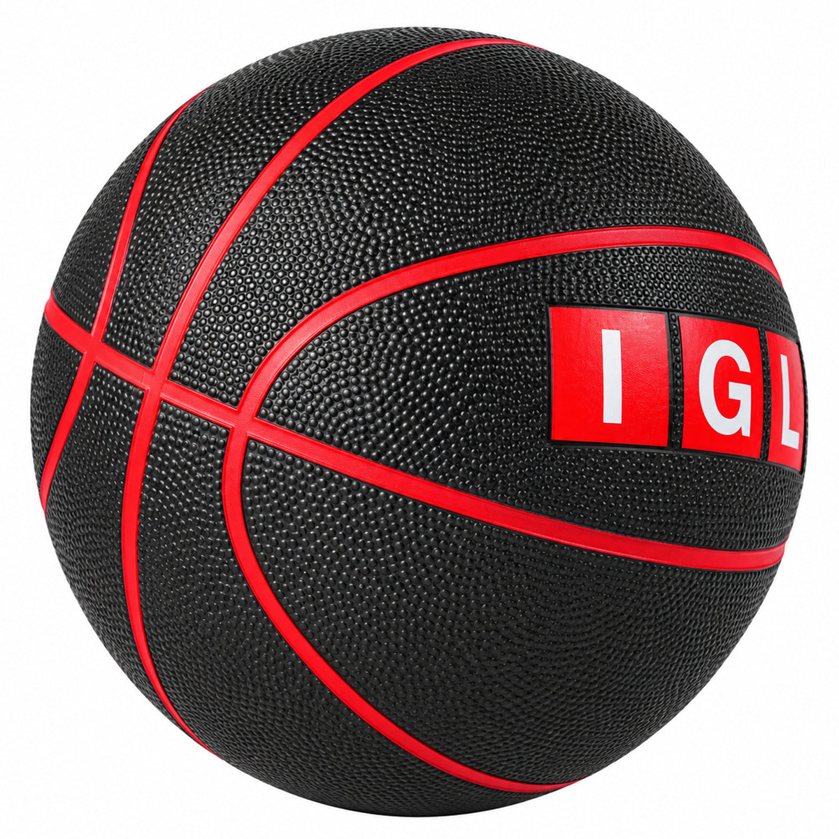 Rubber Basketball - Size 7 - IGL black and red
