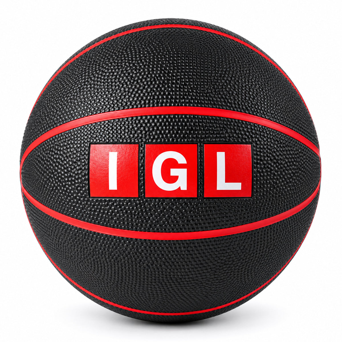 Rubber Basketball - Size 7 - IGL black and red