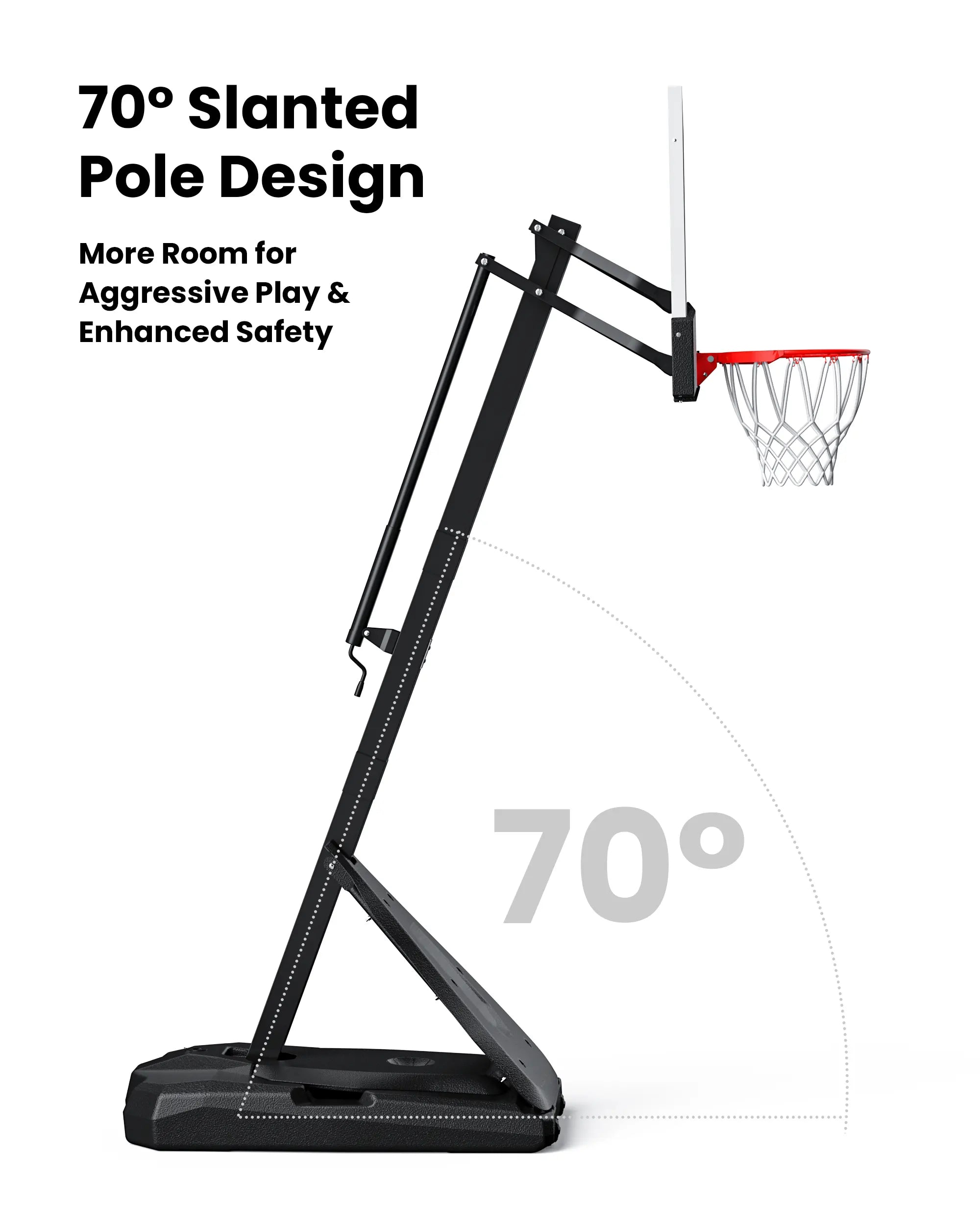 Titan Flex 54" Portable Basketball Hoop with Backboard