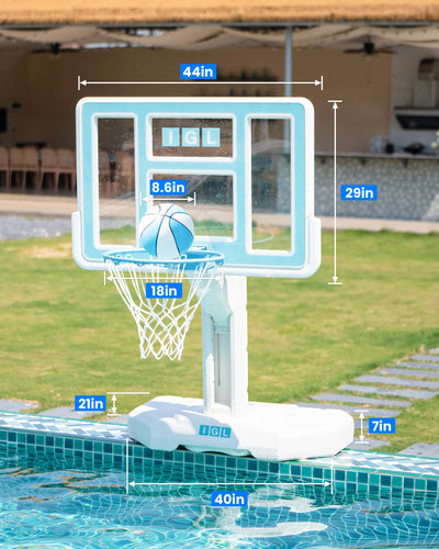 DUNKSPLASH ELITE PLUS 44" Poolside Basketball Hoop