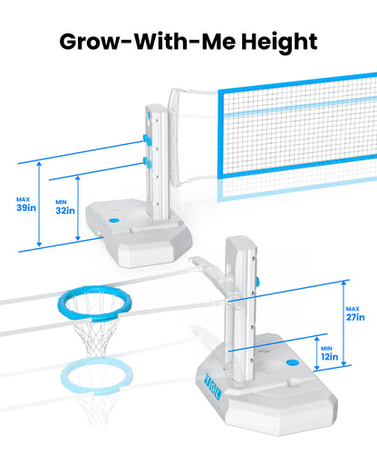 DunkSplash Duo – Volleyball Net & Pool Basketball Hoop 2 in 1