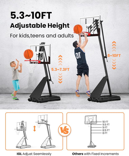 IGL FLEX 44 Portable Basketball Hoop