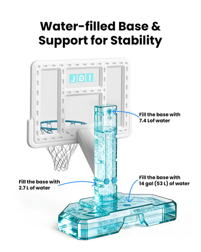DUNKSPLASH ELITE PLUS 44" Poolside Basketball Hoop
