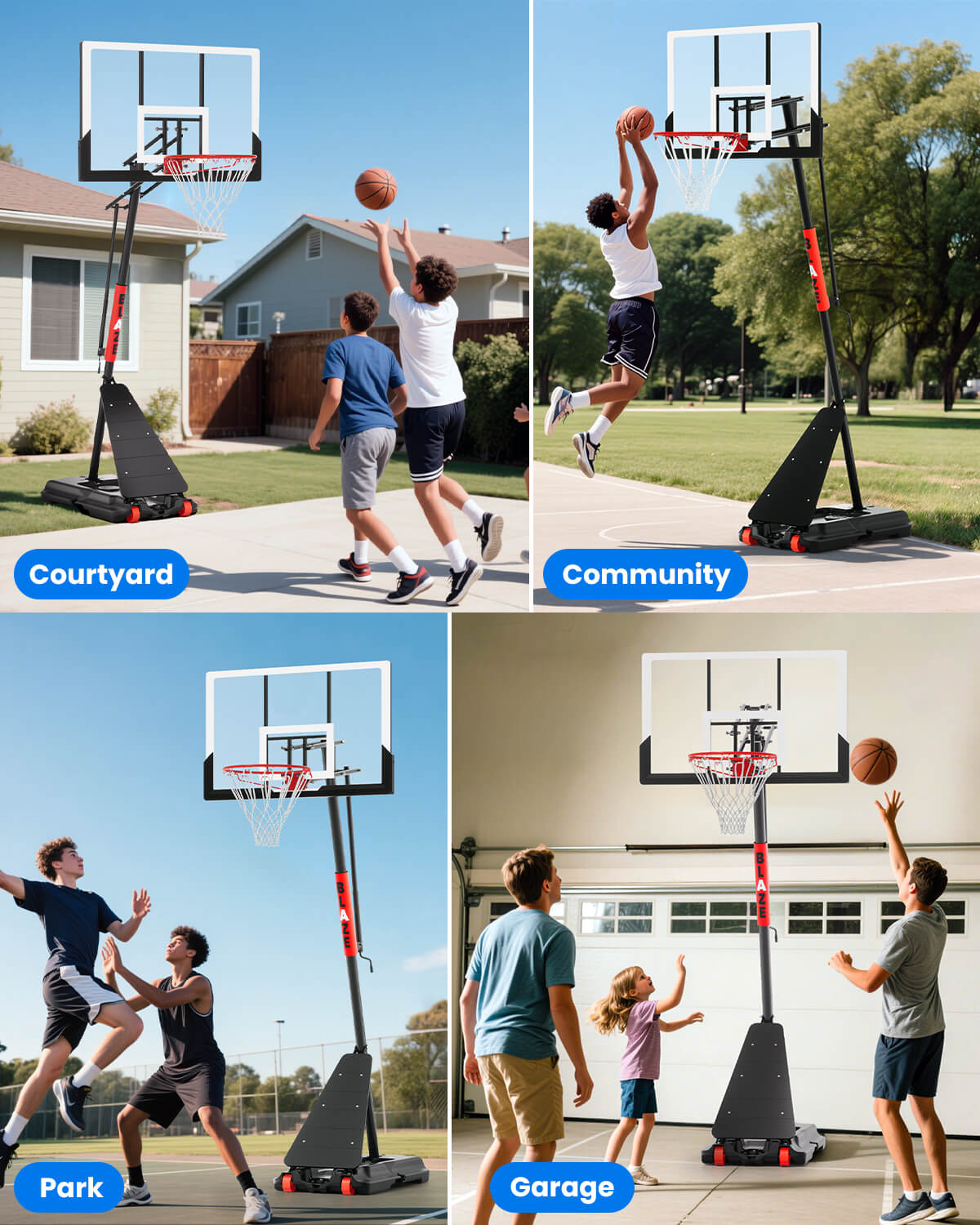 IGL FLEX 45 Portable Basketball Hoop with Backboard 45"