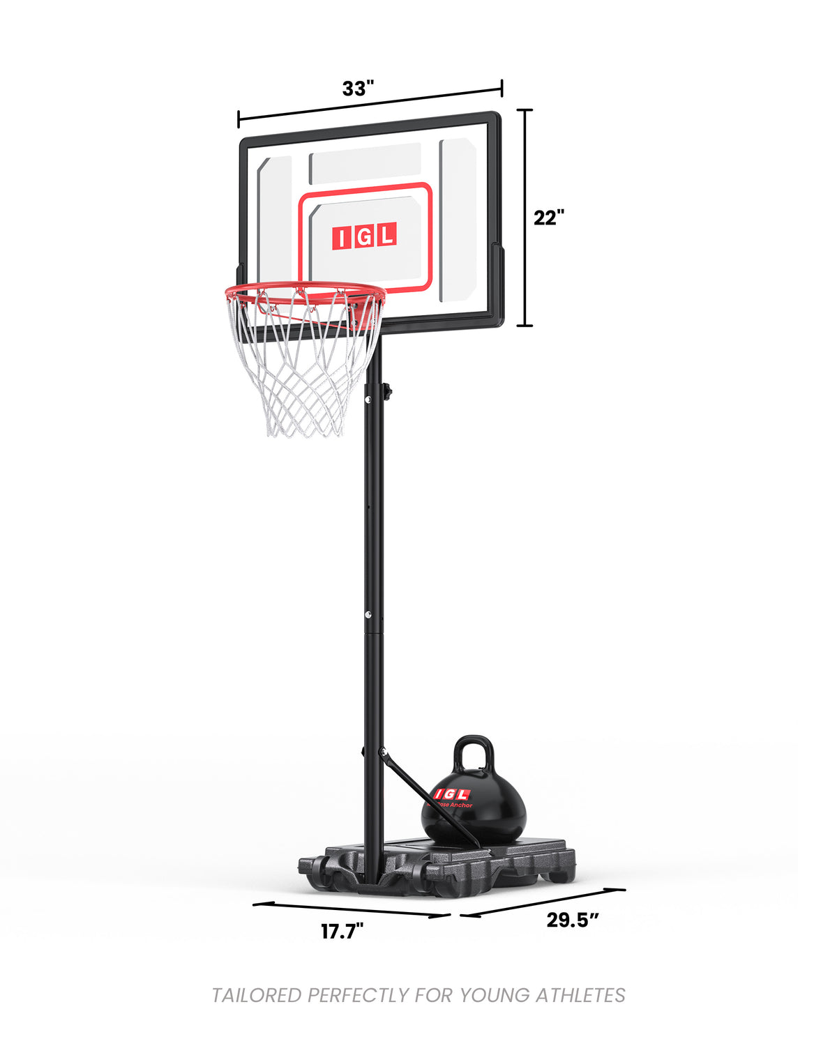 FLEX KID 33" Portable Basketball Hoop