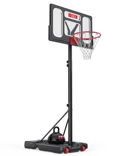 IGL 40 inch telescoping portable basketball hoop, perfect for suburban driveways across North America.