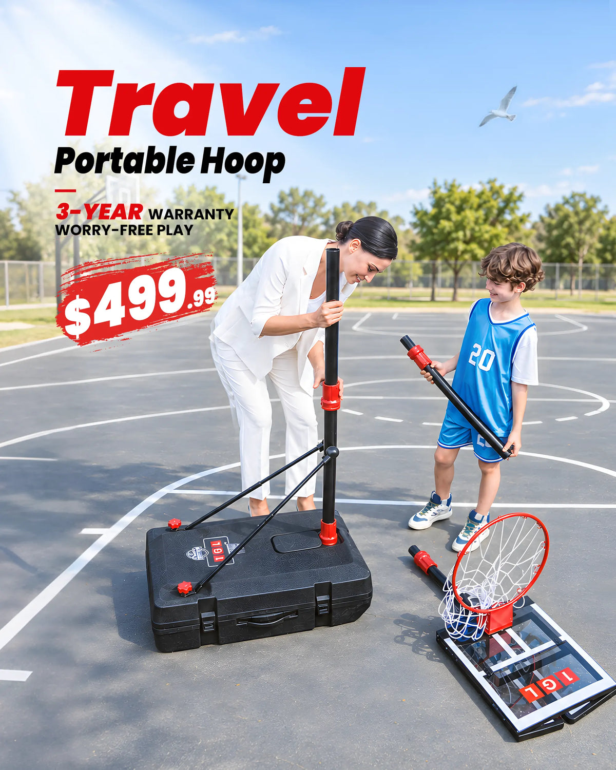 IGL TRAVEL HOOP suitcase basketball hoop