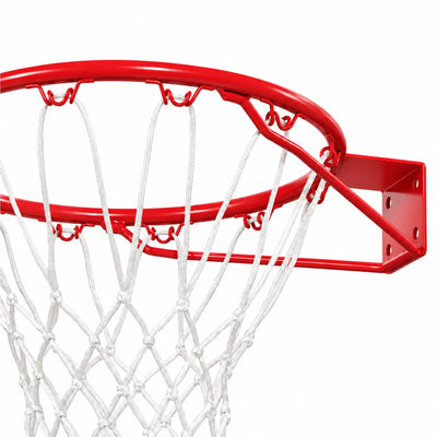 15" Youth Basketball Rim - Red - bracket close-up