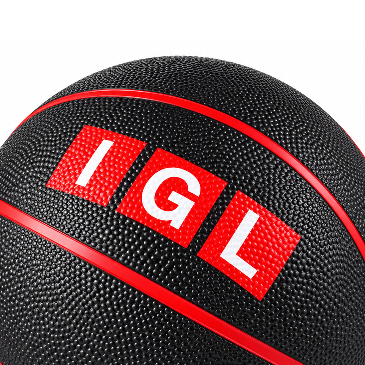 Rubber Basketball - Size 7 - IGL black and red
