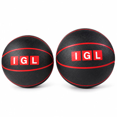 Rubber Basketball - Size 7 - IGL black and red