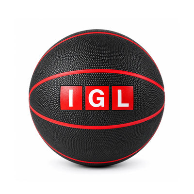 Youth Rubber Basketball - Size 5 - IGL black and red
