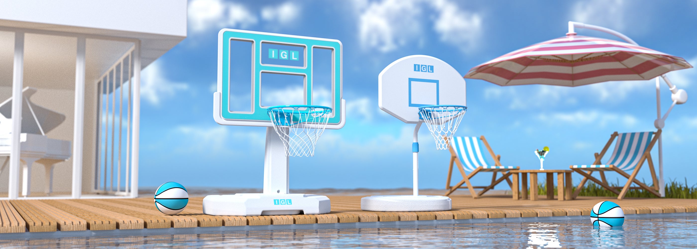 Poolside hoop