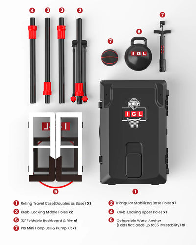 TRAVEL HOOP - Suitcase Basketball Hoop